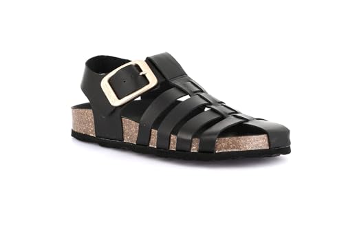 Sandales crabes Grunland ENNY SB1917 noires pour soulager les pieds sensibles en été