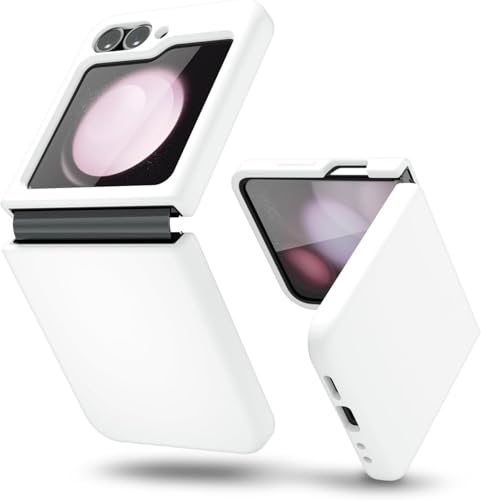 Image of MIDOS Back Cover Compatible with Samsung Z Flip 6 Case Liquid Silicone Full Protection Shock Proof Back Cover for Samsung Galaxy Z Flip 6 (White)