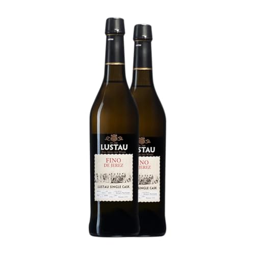 Lustau Single Cask Fino de Jerez Palomino Fino Jerez-Xérès-Sherry Botella Medium 50 cl Vino generoso (Caja de 2 Botella Medium de 50 cl)