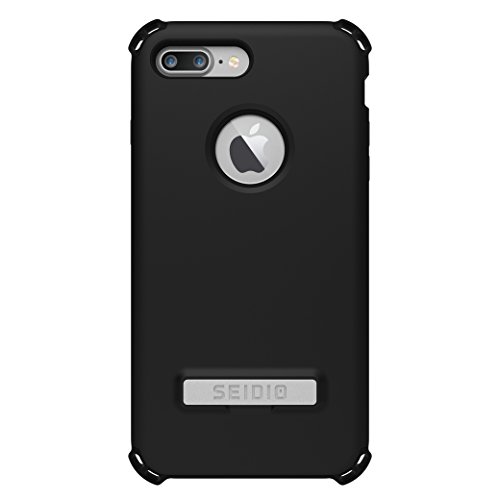 Seidio Dilex Case with Kickstand for Apple iPhone 7 Plus and iPhone 8 Plus (Black/Black)