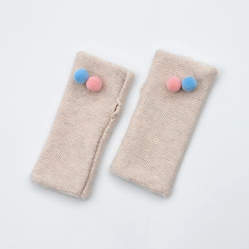Gants pour Enfants, Facile à épaissir Et Au Chaud en Automne Et en Hiver, Gants De Demi-Doigt sans Doigts sans Doigts Tricotés De Cachemire, Convient à 3-7 Ans(Color:Gruau) Cover