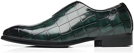 Mens Loafer Shoes Slip On Dress Casual Shoes Driving Prom Party Wedding Business Smoking Slippers Green 11 US | Image 2