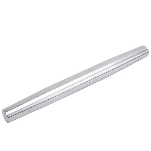 Jerliflyer Stainless steel rolling pin, nonstick cake dough rolling pin for Pizza, cookies, fondant baking utensils