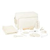 Babymoov Baby-Pflegeset Neugeborene Curl White - 11-teiliges Babyzubehör inkl. Nasensauger, Beißring, Thermometer - großes Format (6L), elegant & praktisch - ideales Geschenk zur Geburt