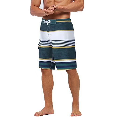 Men's Swim Trunks Long Quick Dry Beach Board Shorts with Mesh Lining Beachwear3