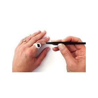 Qty 35 Alluring Disposable Glue Rings & Cups, Adhesive Pigment Holders Eyelash Extensions