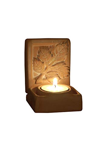 JBK Pottery Ceramic Tea Light Candle Holders (1, Frog Flies Terracotta)
