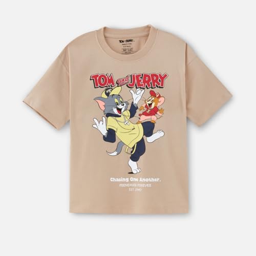 Image of Nap Chief Kids Cotton Official Tom & Jerry Co ord Set for Boys & Girls, T Shirt and Shorts for Casual Wear