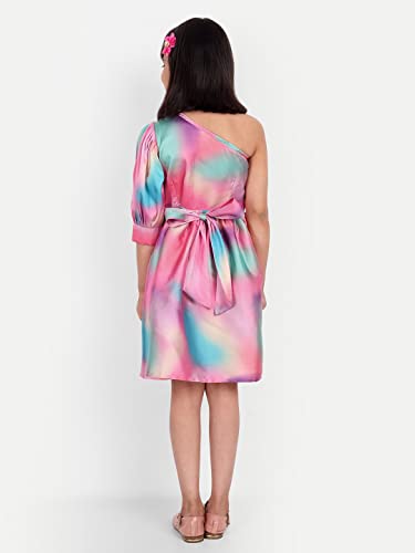 Image of TILISM Girls Multicolor One Shoulder Dress