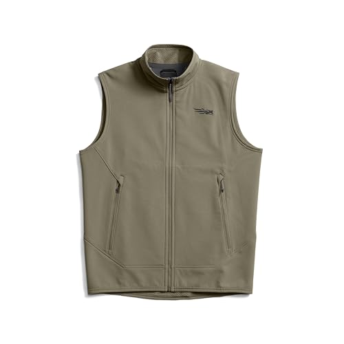 SITKA Alpha Fleece Vest - Heavy Duty Fleece Hunting Vest for Men, Dark Green Sage, Extra Large