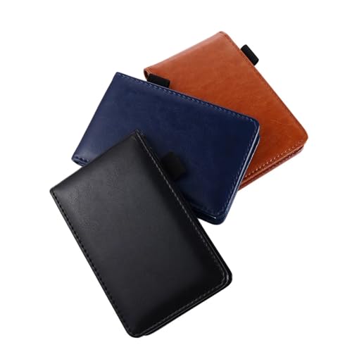 Bloc-notes carnet notes journal d'affaires A7 noir compact pour écriture de mémo - 3