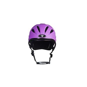 Tipperary Equestrian Horse Riding Helmet – Sportage – Lightweight Cooling Horseback Riding Apparel – Safety Helmet with Superior Ventilation and Air Flow – Purple – L