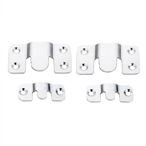 Image of 10 /2 Pcs Stainless Steel Picture Frame Hook Wall Hanger Fasteners for Photo Frame Picture Hanging Bracket Furniture Hardware - (Color: 19 x 44mm 2PCS)