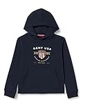 _ GANT Jungen D1. Banner Shield Hoodie Kapuzenpullover, Evening Blue, Standard