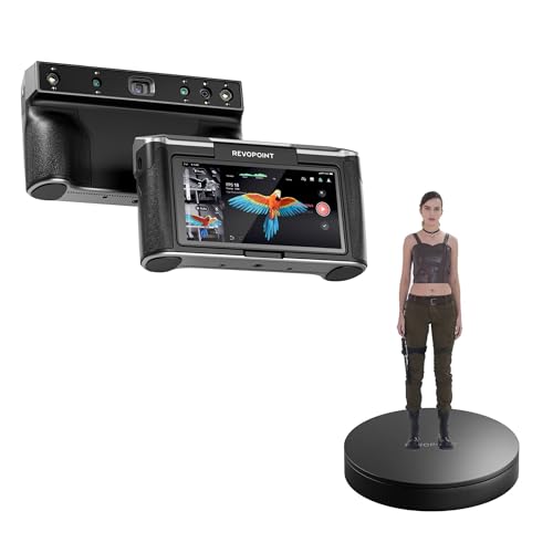 Revopoint MIRACO 3D Scanner & Large Turntable Bundle, Portable 3D Scanner for 3D Printing Handheld, Full Color 3D Model Scanning