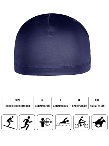 Boao 6 Pieces Cooling Skull Caps Helmet Hard Hat Liner Sweat Wicking Running Beanie Cycling for Men Women