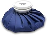 BICAREE Ice Pack for Injuries Reusable, Ice Bags Hot Water Bag for Hot & Cold Therapy and Pain Relief with Cover, No-Leak Elastic Breathable Ice Bag, Size 9", Blue