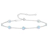 ♥ Matériaux & Savoir-faire ♥ S925 argent à placage platine-rhodium, orné d'un opale de culture aux jeux de couleur d'intensité naturelle. Le chainette fine allie résistance et légèreté pour un porté quotidien imperceptible.