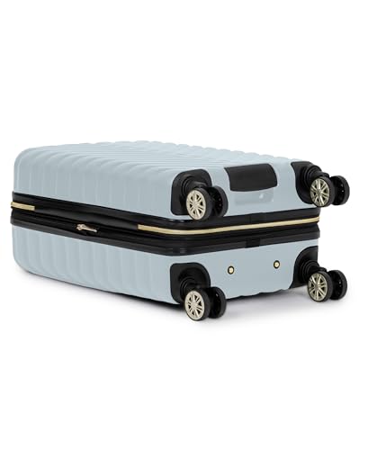 Image of Kenneth Cole REACTION Madison Square Lightweight Hardside Chevron Expandable Spinner Luggage, Slate, 20-Inch Carry On, Kenneth Cole Reaction Women's Madison Square Hardside Chevron Expandable Luggage