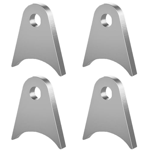 iLIZBay Weld On Tabs, Carbon Steel Shock Mounts, Universal Fabrication Tabs Axle Mount with 1/2" Hole, 2-11/16" Height x 2-4/9" Wide x 1/4" Thick for Off-Road Suspension, Fabricati...