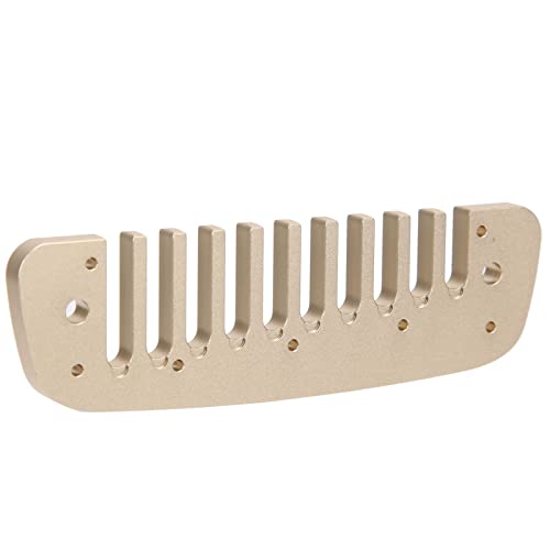 Aluminum Alloy Harmonica Part, Separated 10 Holes Small Comb Harmonica Part with High Strength and Impact Resistance, Not Easy to Deform After Longterm Use (Gold)