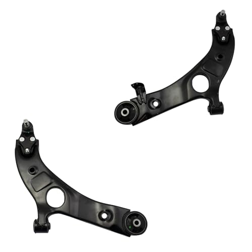 TRQ Front Lower Driver and Passenger Side Control Arm and Ball Joint Set 2 Piece Compatible with 13-18 Hyundai Santa Fe 13-18 Santa Fe Sport 2019 Santa Fe L4 2.0L 2019 Santa Fe XL 14-15 Kia Sorento