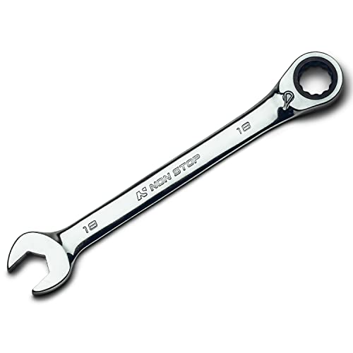Clé mixte réversible ultra fine 120 dents 18 mm pour accès difficile - 2