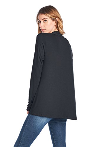 Women Casual Open Front Long Sleeve Lightweight Softest Viscose Made from Bamboo Cardigan3