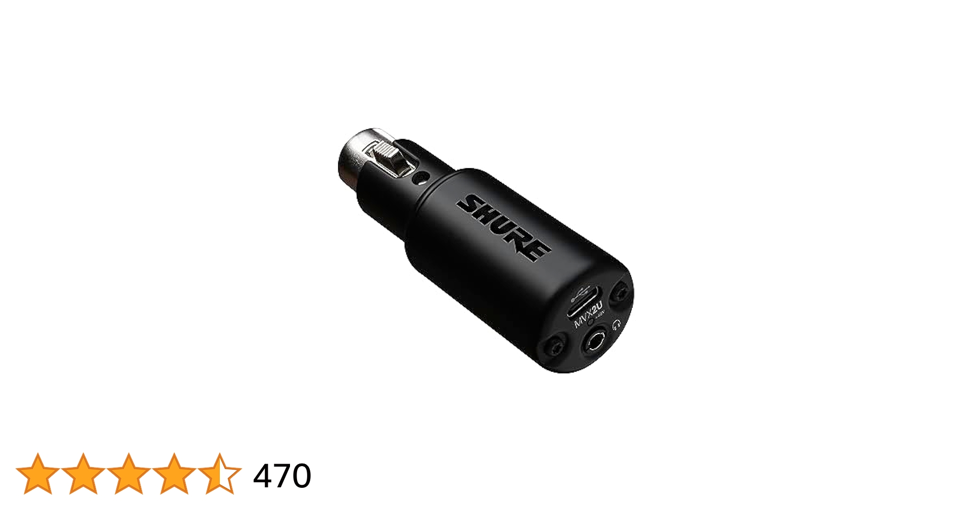 Shure MVX2U XLR-to-USB Digital Interface with Headphone Jack