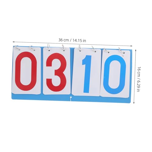 KICHOUSE Sports Scoreboard 4- Flipper for Volleyball Billiards Portable Easy to Read