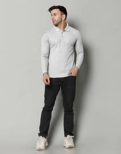 Image of INKKR Full Sleeve Men's Solid Polo Neck T-Shirt Combo
