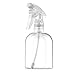 Bar5F Empty Clear Spray Bottle Adjustable Head Sprayer from Fine to Stream, Natural, 16 Oz, Pack of 3