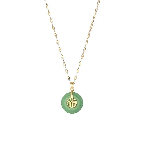 Green Jade Necklace captivates beauty - Green Jade Good Fortune Pendant Radiates Elegance - Stunning Green Necklace - Jade Necklaces for Women you will Adore! Jade in Pendant Necklace is Brushed for a Modern Matte Look!