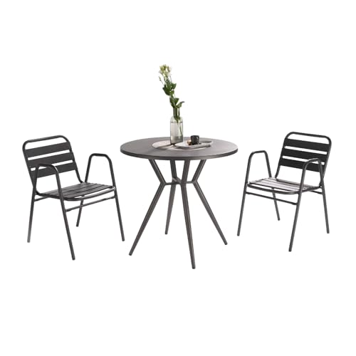 Ein Platz für zwei – das Bistro-Set Lesina in Anthrazit