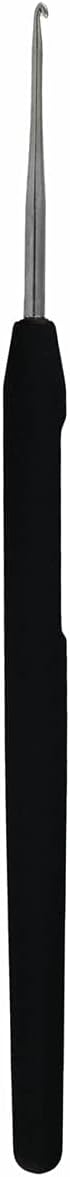 KnitPro Steel Single-Ended Crochet Hook with Black Soft Handle | 1.25 mm