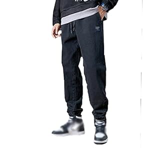 WJANYHN Jeans heren plus size broek heren plus meststof plus elastische taille korset broek losse casual broek