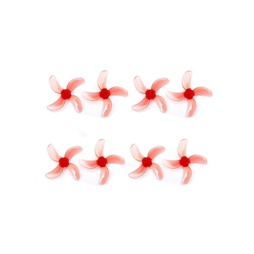 Hélices 31 mm 3 pales en polycarbonate rouge pour drone Tinywhoop