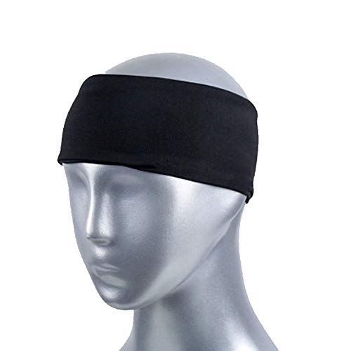 Yeshan Wide Face Mask Headbands For Women With Soft Stretchy Black Bandana Headbands Elastic Yoga Sports Headwrap,Pack Of 10 #TOP5