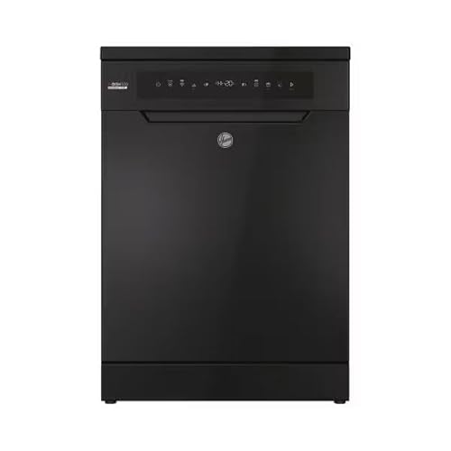 غسالة أطباق تكفي 15 شخص من هوفر، 60 سم، عاكس رقمي، 8 برامج، أسود HF5C7F1PB-EG