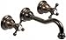 Canterbury Wall Mounted Bathroom Faucet with Double Metal Lever Handles Finish: Polished Chrome