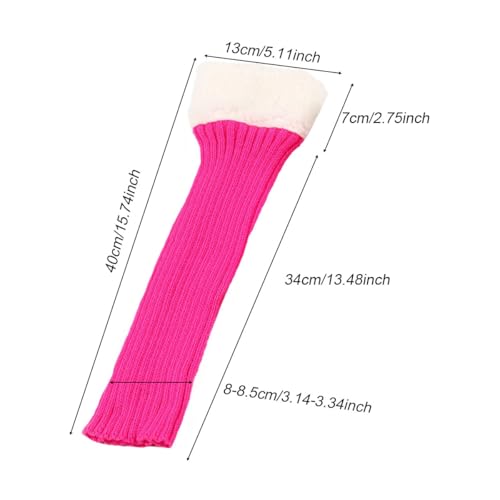 Image of Winter Leg Warmers for Women and Girls Warm Knitted Socks Knitted Wool Crochet Long Boot Socks New Year's Day Socks Christmas Socks