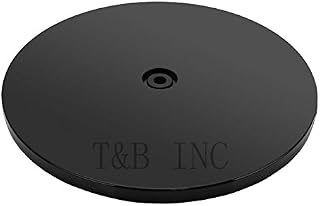 TamBee Lazy Susan Turntable Storage Organizer for Cupboard Spice Rack Kitchen Condiment Holder Rotating Swivel Stand Turntable Ball Bearings Stand (Black,10cm (2PCS))