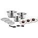 Produktbild Quick Clack Pro 504793000 Edelstahl Kochtopf Set - 12-teilig - Abnehmbarer Griff, Topfset für Induktion, Gasherd, Elektroherd, Ceranfeld geeignet