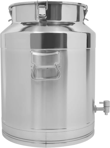 Cubo de acero inoxidable 304 reforzado de 5 litros con tapa hermética y grifo 3