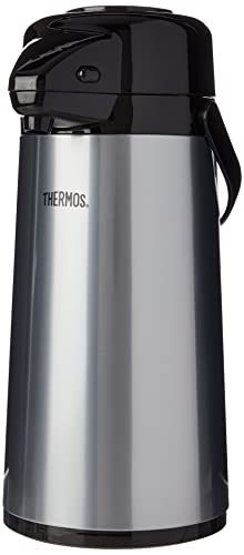 Thermos Bomba con botón pulsador, 1,9 L, Acero Inoxidable, Multicolor, 1900 ml