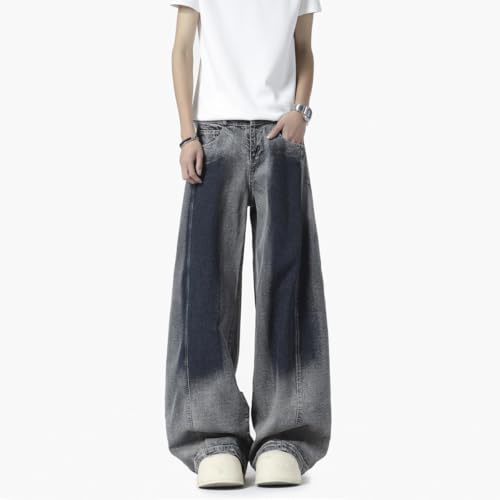 Men's American Loose Wide Leg Sports Denim Jeans2