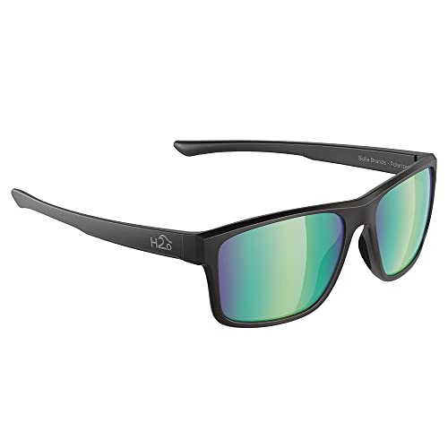 Lunettes de soleil Coronado noir et marron mat avec verres verts