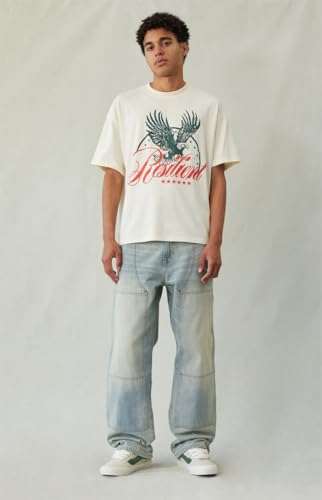 PacSun Men's Dylan Baggy Jeans Ripped Light Blue Tint3