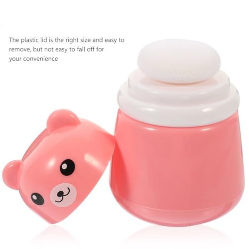 Image of Baby Skin Care Powder Talcum Puff Case Cum Container Box Reusable Refillable for Toddlers Kids and Infants BPA Free (DESIGN 1)