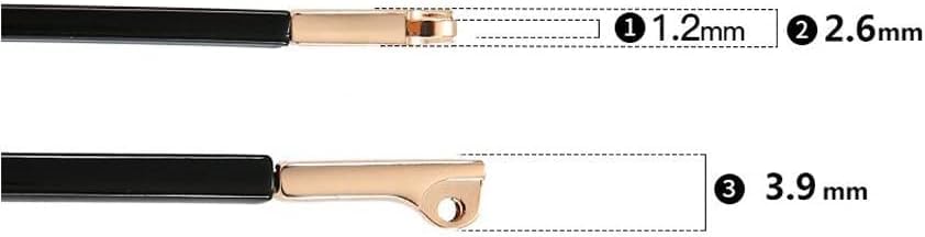 Beine Brille, Ersetzen Sie den Brillenarm, Rahmenbügel, 1 Paar Metall-Brillen-Ersatzbrillen-Ersatzbügel, Brillenrahmen, Bügel-Brillenarme, Beine-C Transparent+Silber